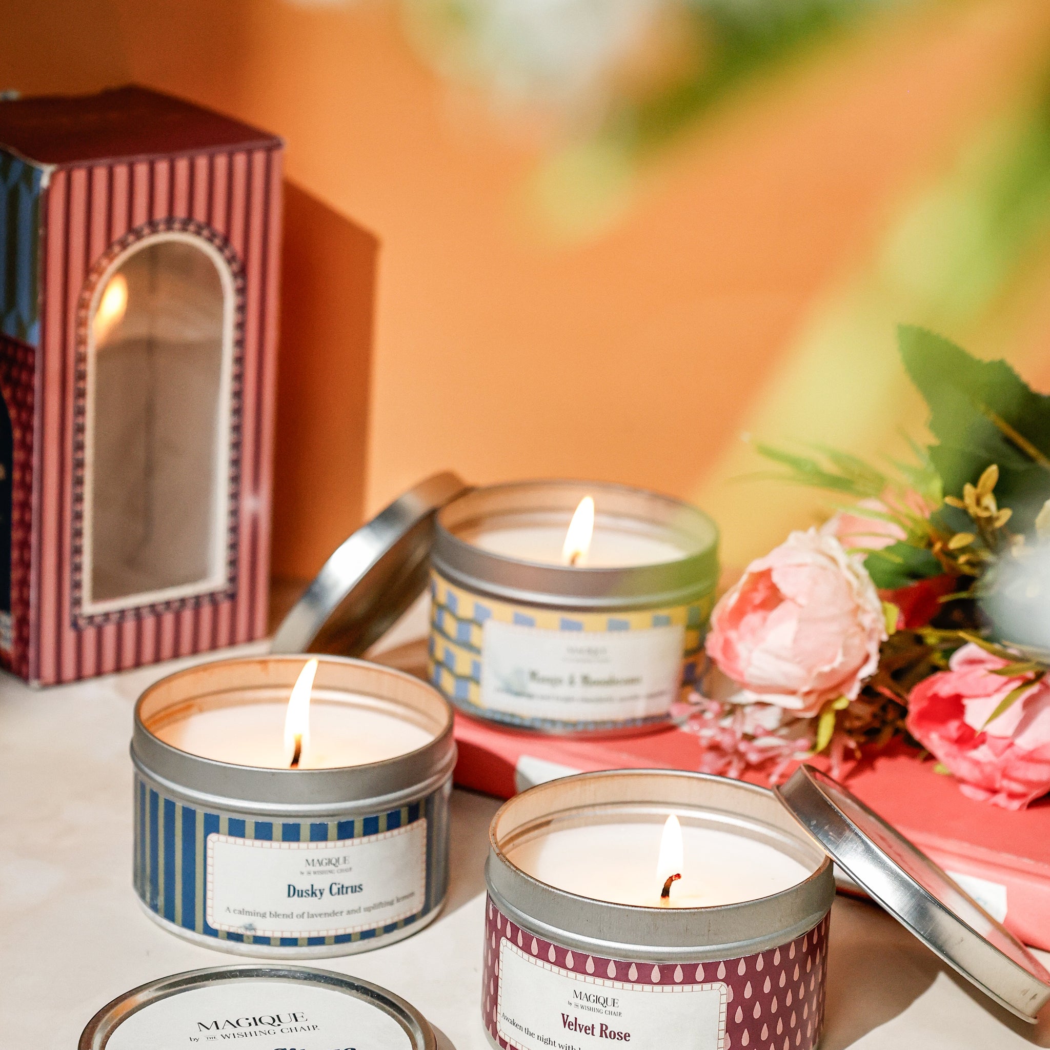 Magique by The Wishing Chair - Starlight Collection Wax Candle Tins Set of 3 Gift Box