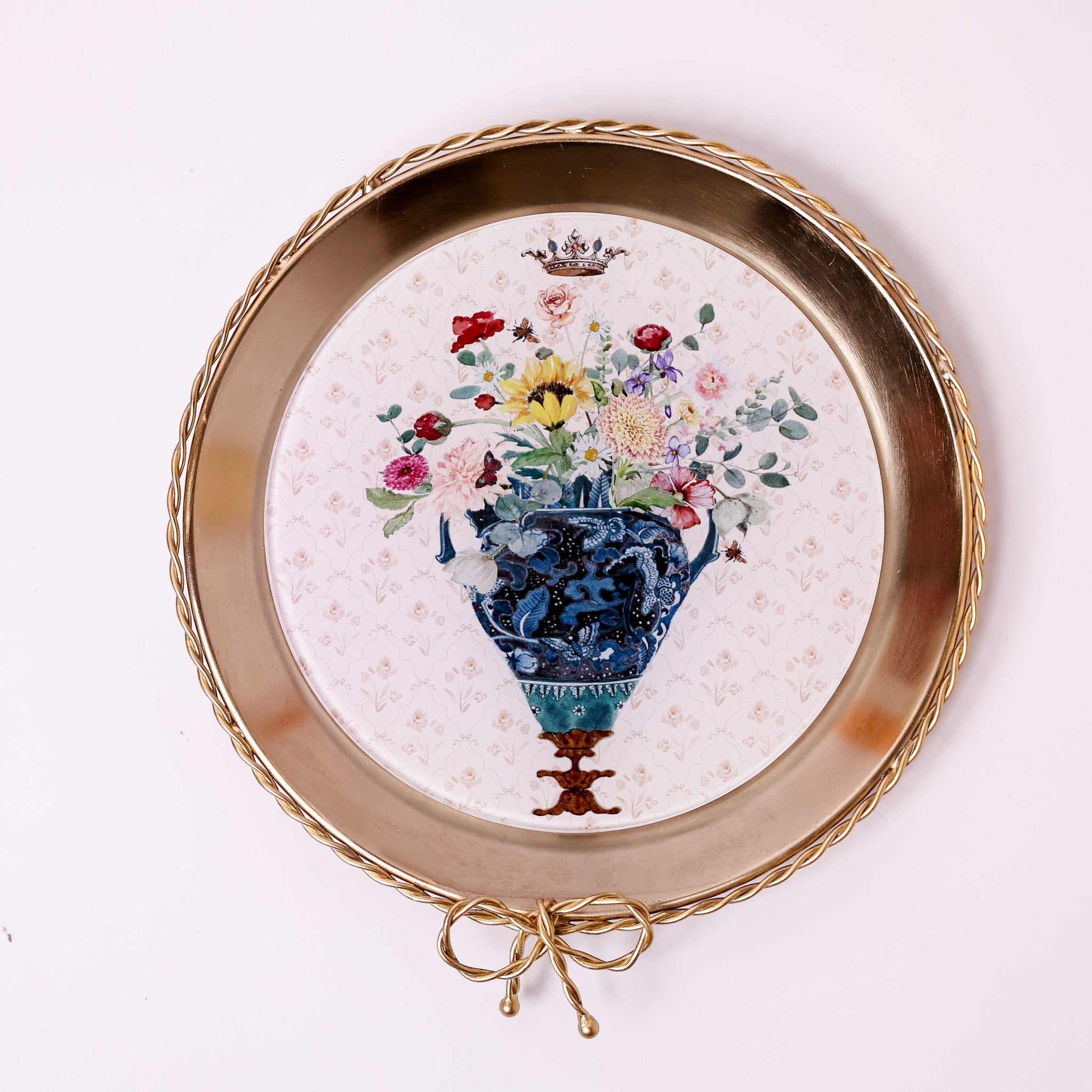 Vase Metal Wall Plate