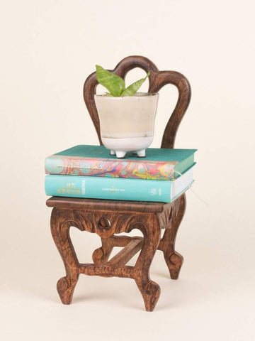 Alice Mini Chair Handcrafted Wooden Wall Shelf