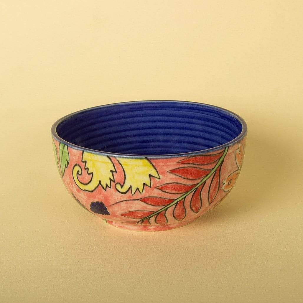 Boho Vibes Handpainted Ceramic Bowl