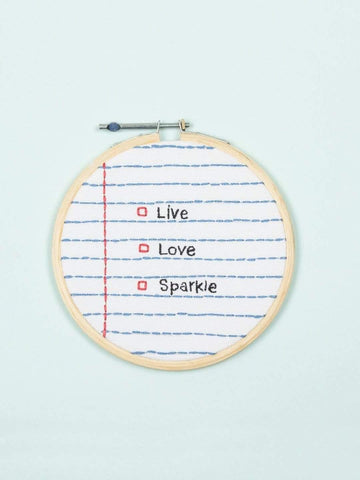 Live Love Sparkle Wall Hoop