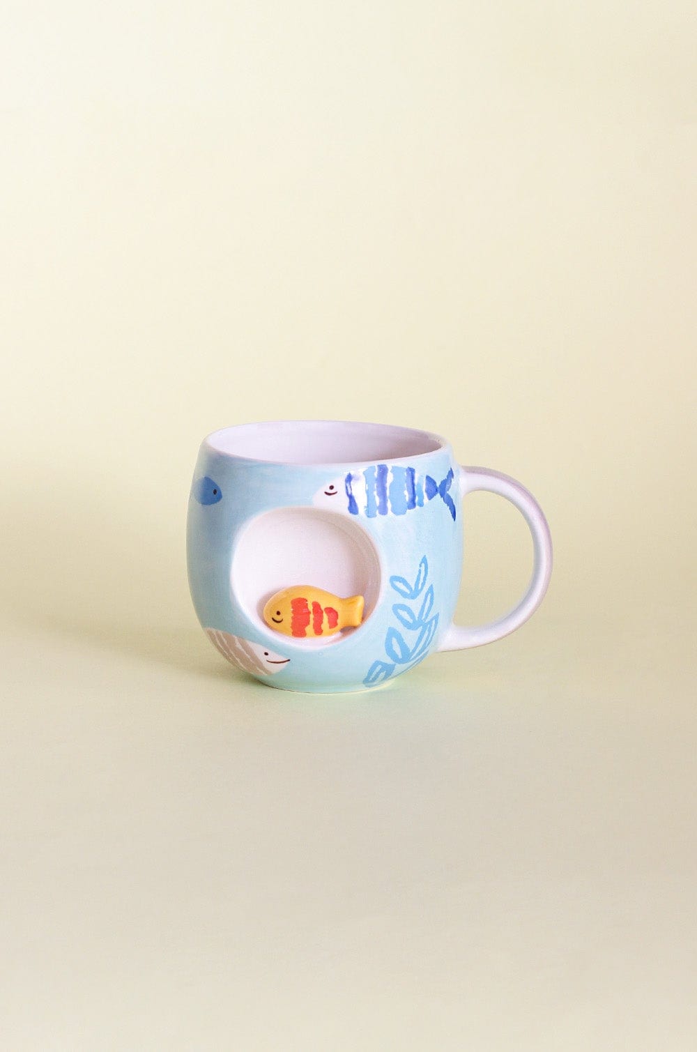 Peek a Boo Handpainted Ceramic Mug
