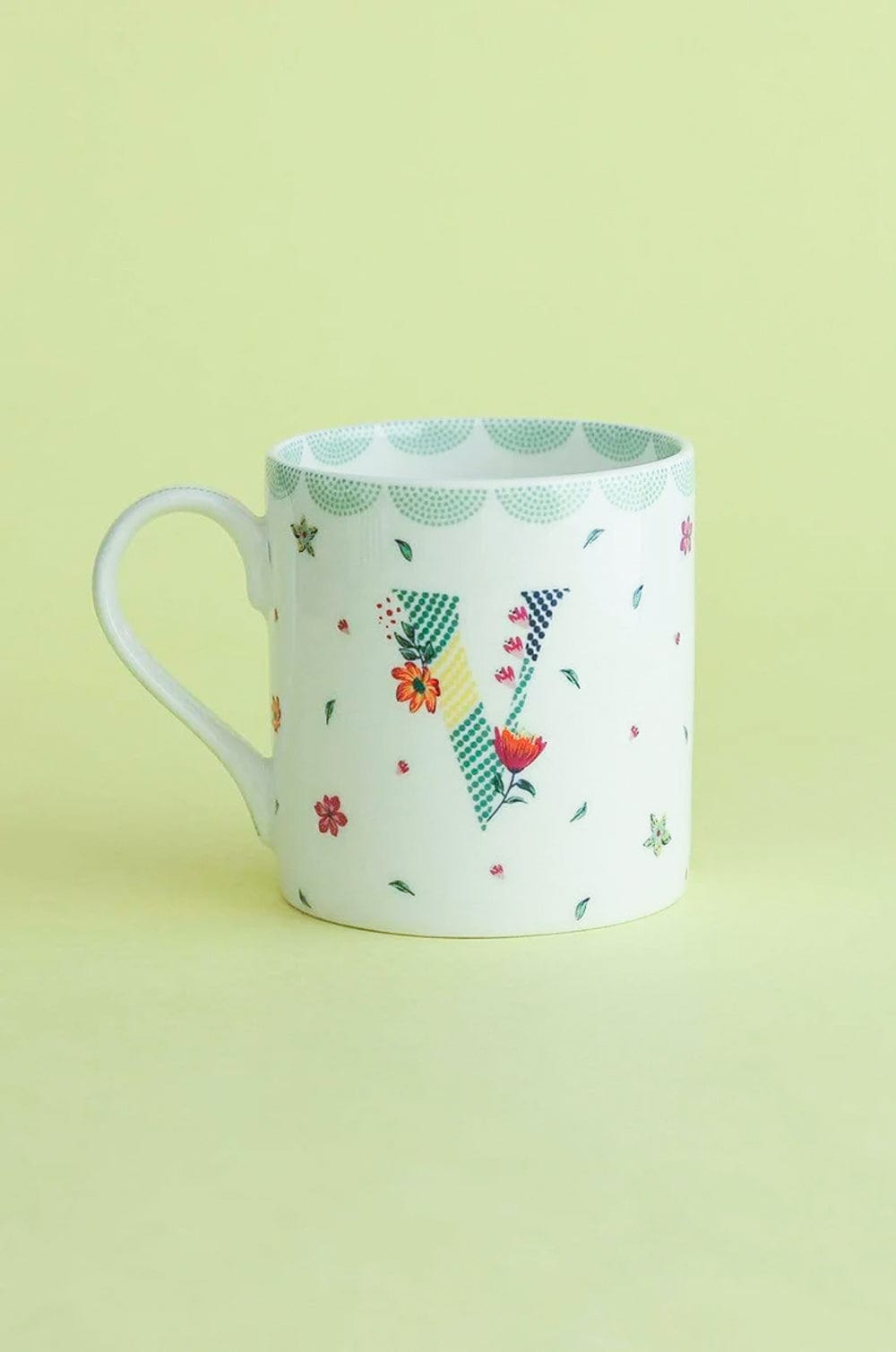 Polka Dots Monogram Mug - A To Z