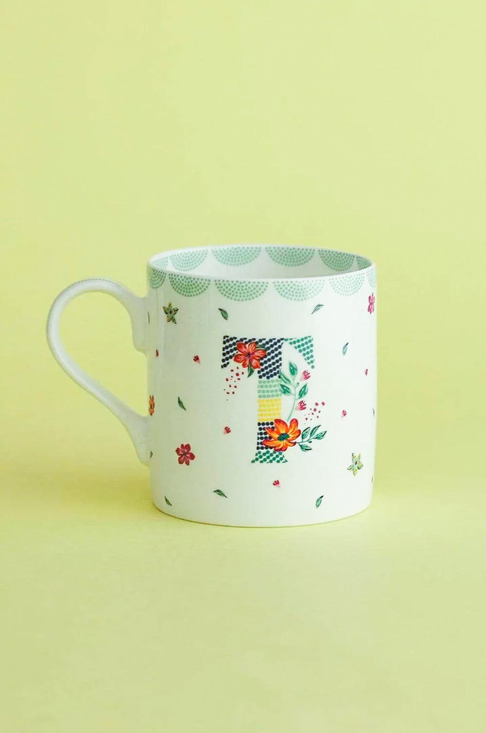 Polka Dots Monogram Mug - A To Z