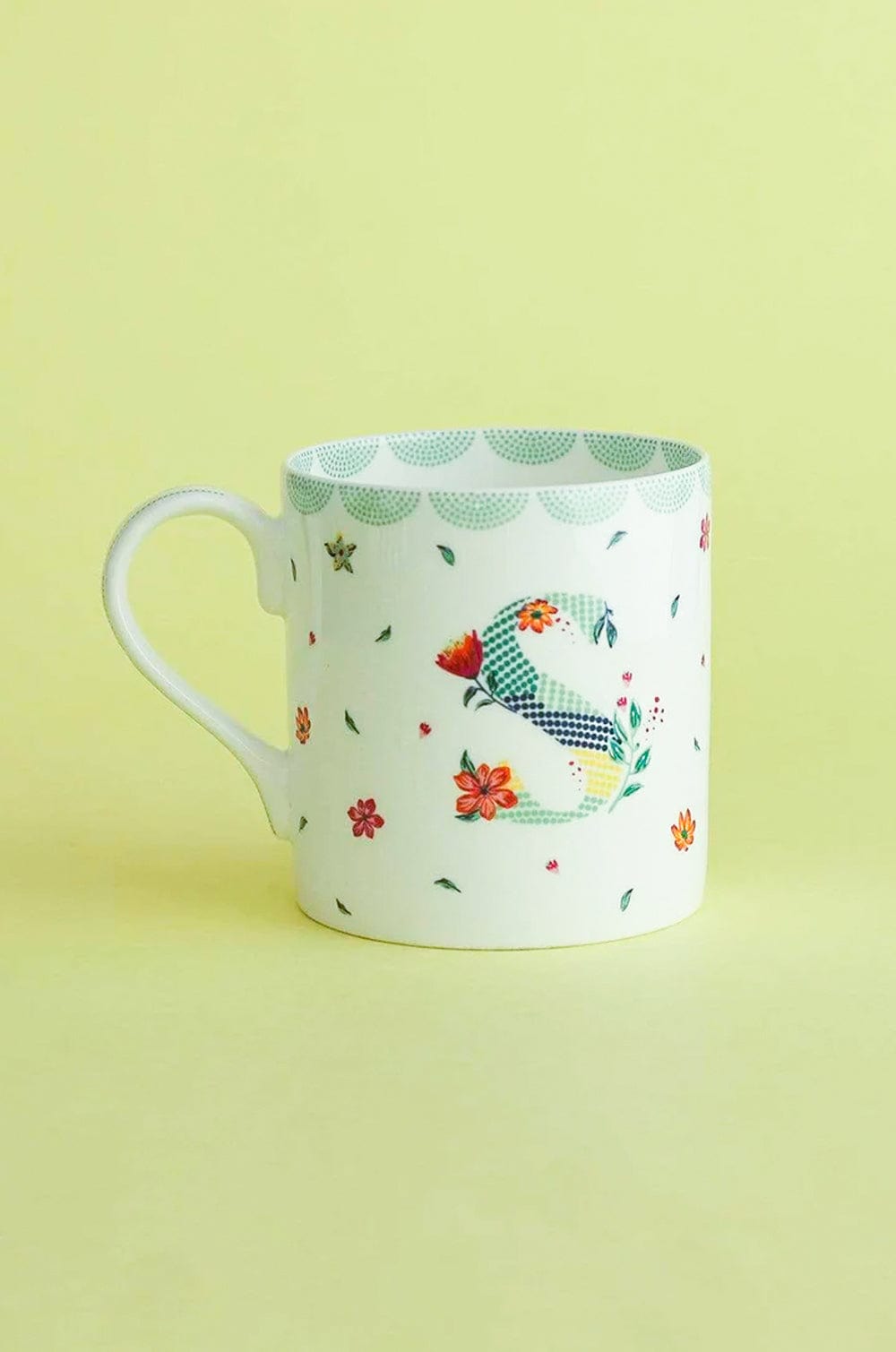 Polka Dots Monogram Mug - A To Z