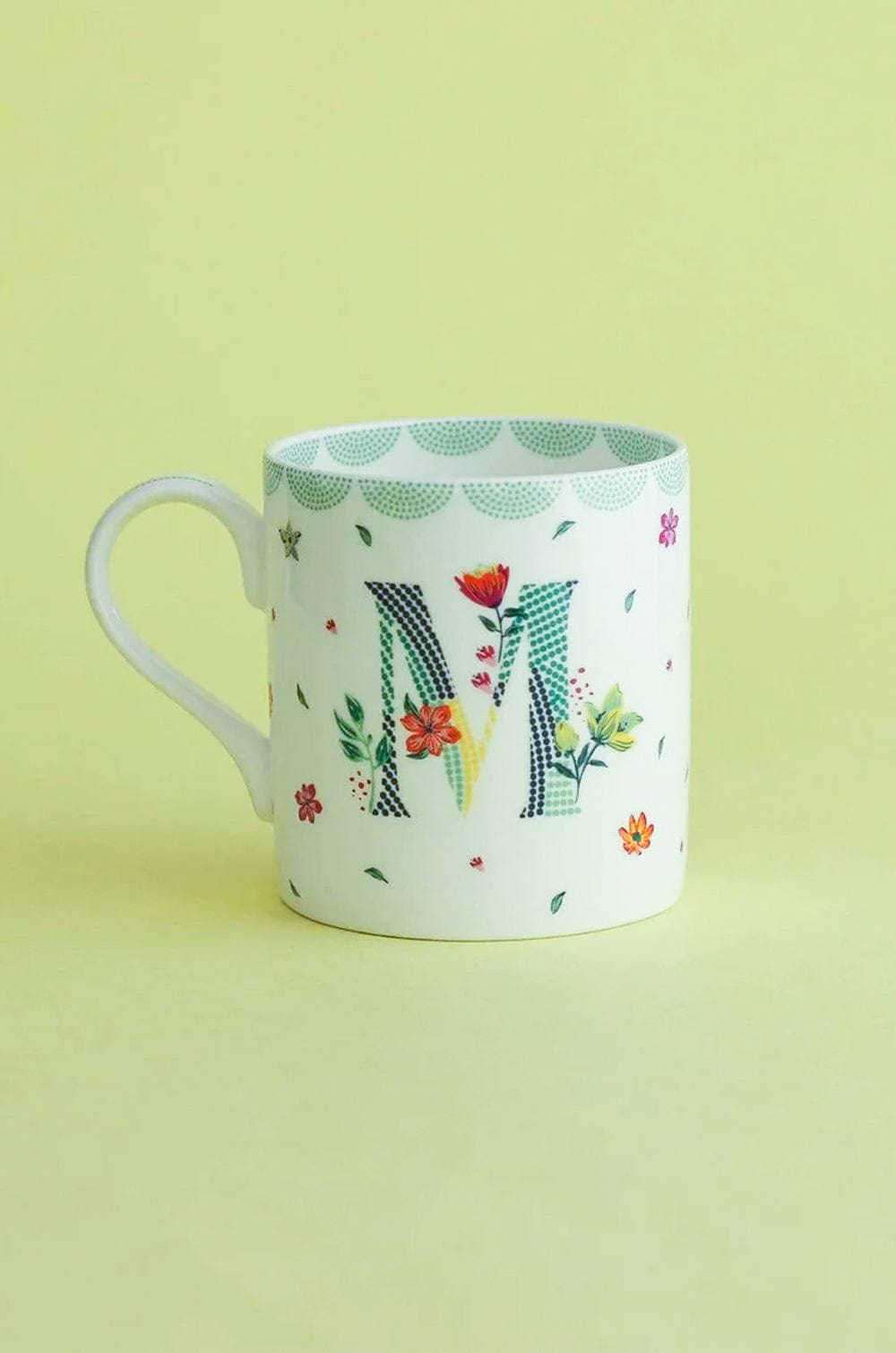 Polka Dots Monogram Mug - A To Z