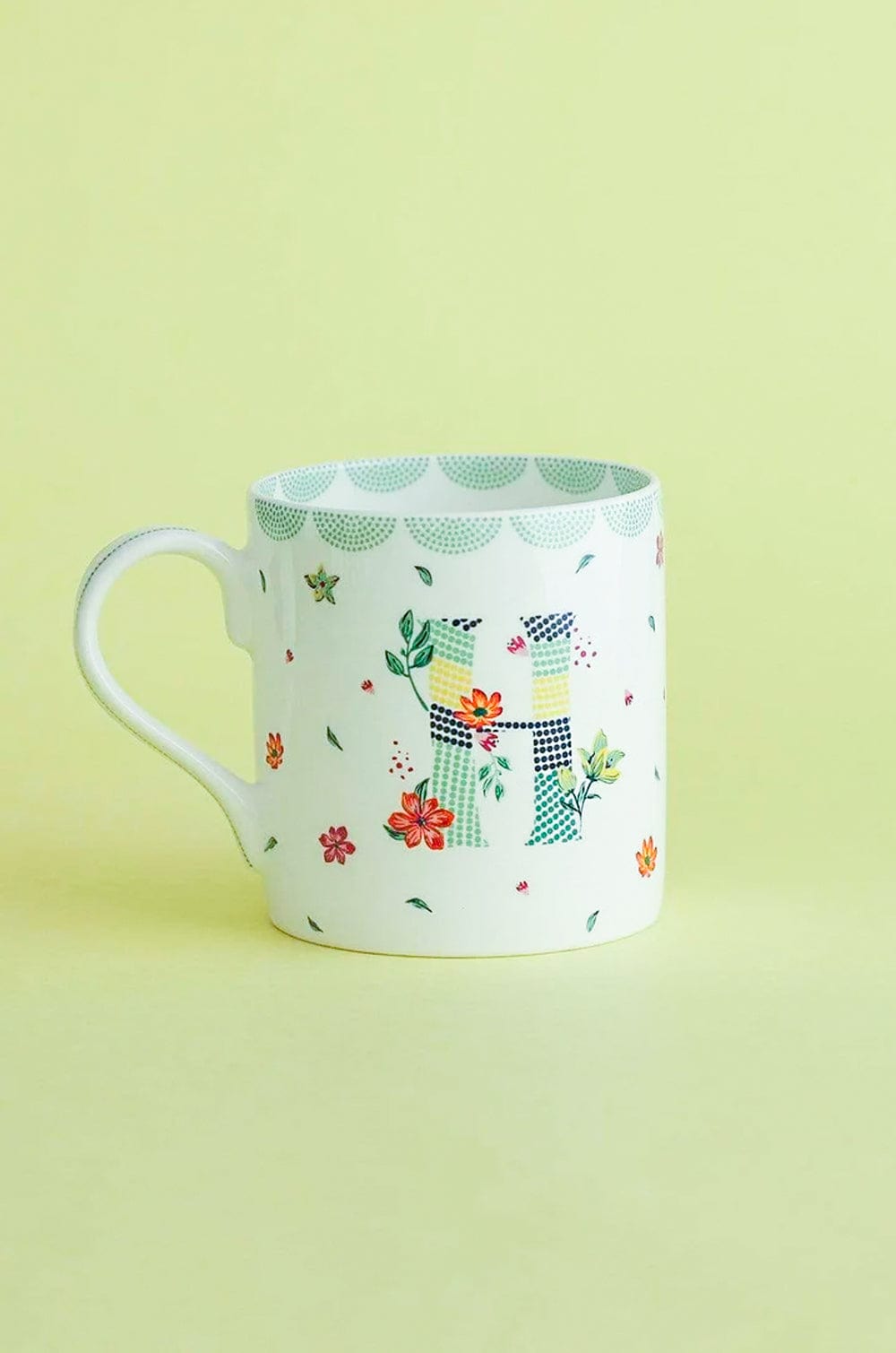 Polka Dots Monogram Mug - A To Z