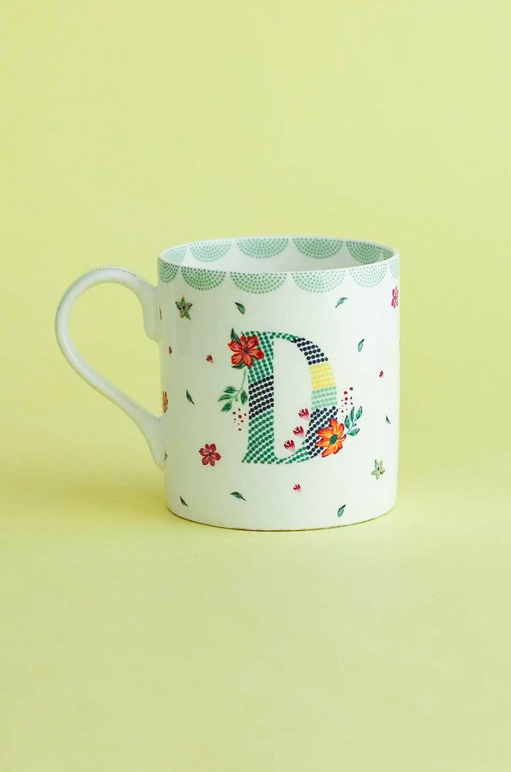 Polka Dots Monogram Mug - A To Z