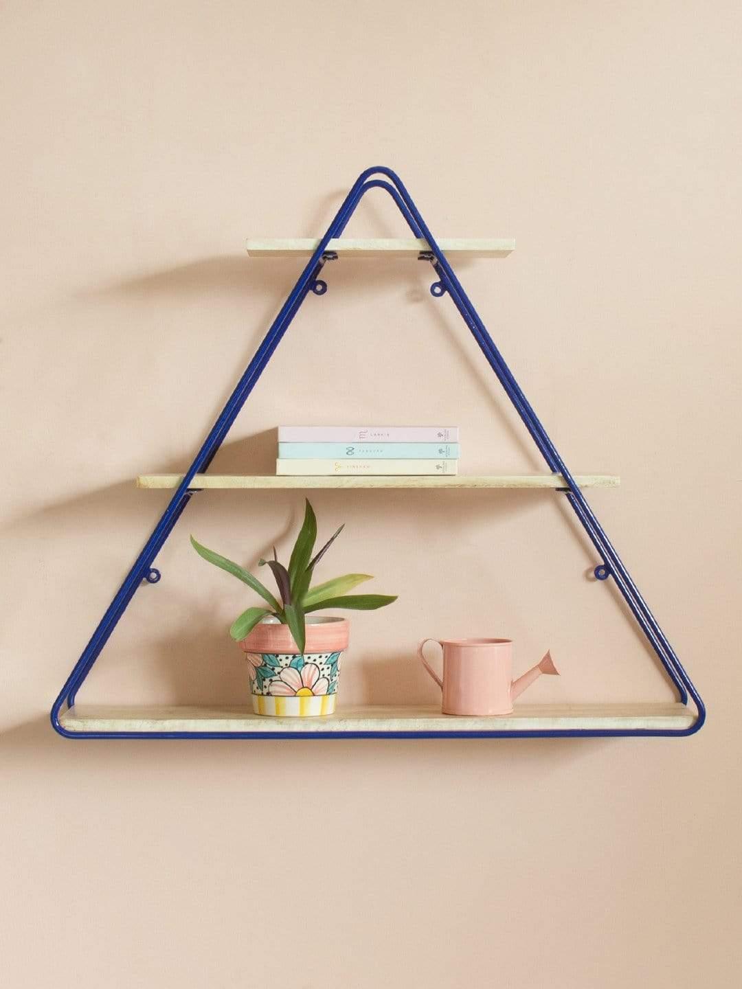 Triangle Metal Frame Wall Shelf
