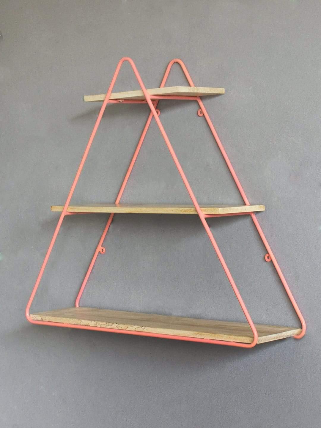Triangle Metal Frame Wall Shelf