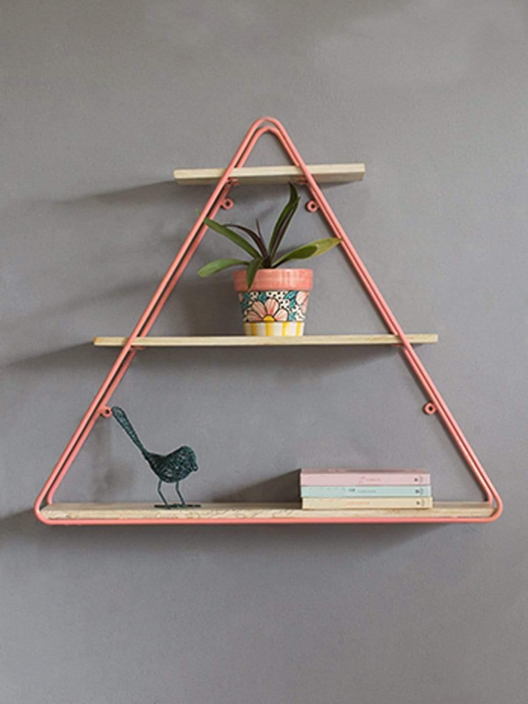 Triangle Metal Frame Wall Shelf