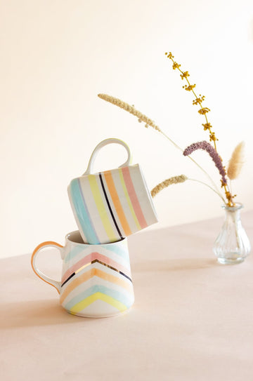 Twilight Handpainted Ceramic Mugs - Set of 2