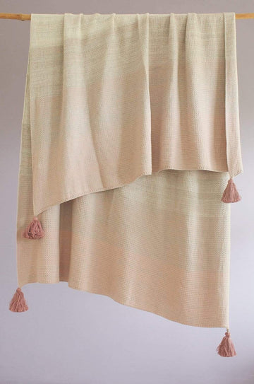 Very Berry Knitted Cotton Throw