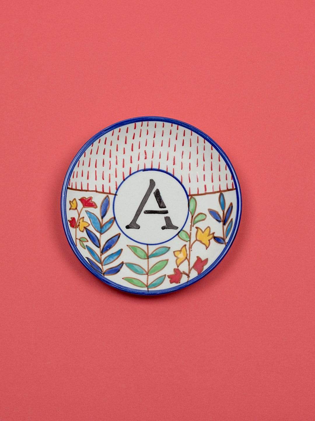 Floral Monogram Wall Plate