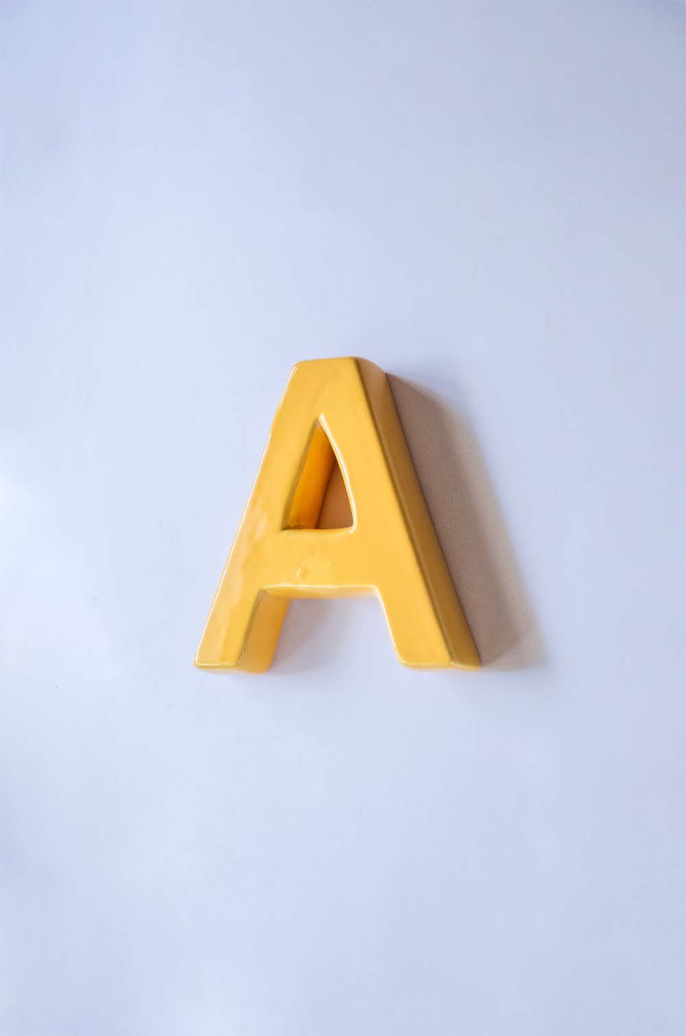 Mottled Mono Wall Hanging - Mustard A To Z