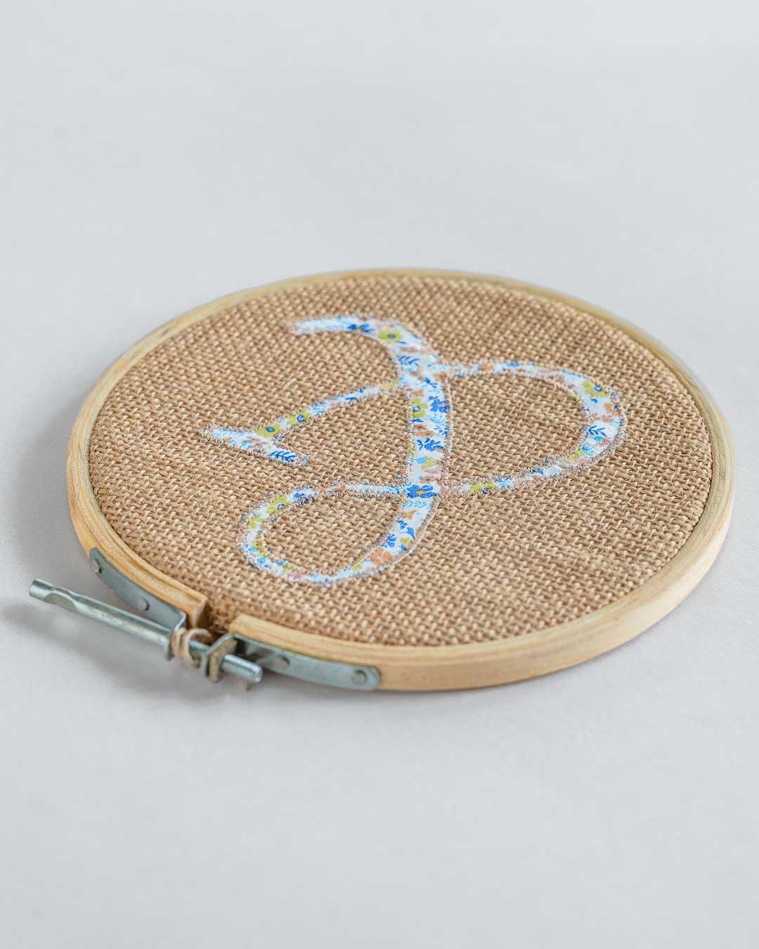 Alphabet Embroidery Hoop Wall Hanging