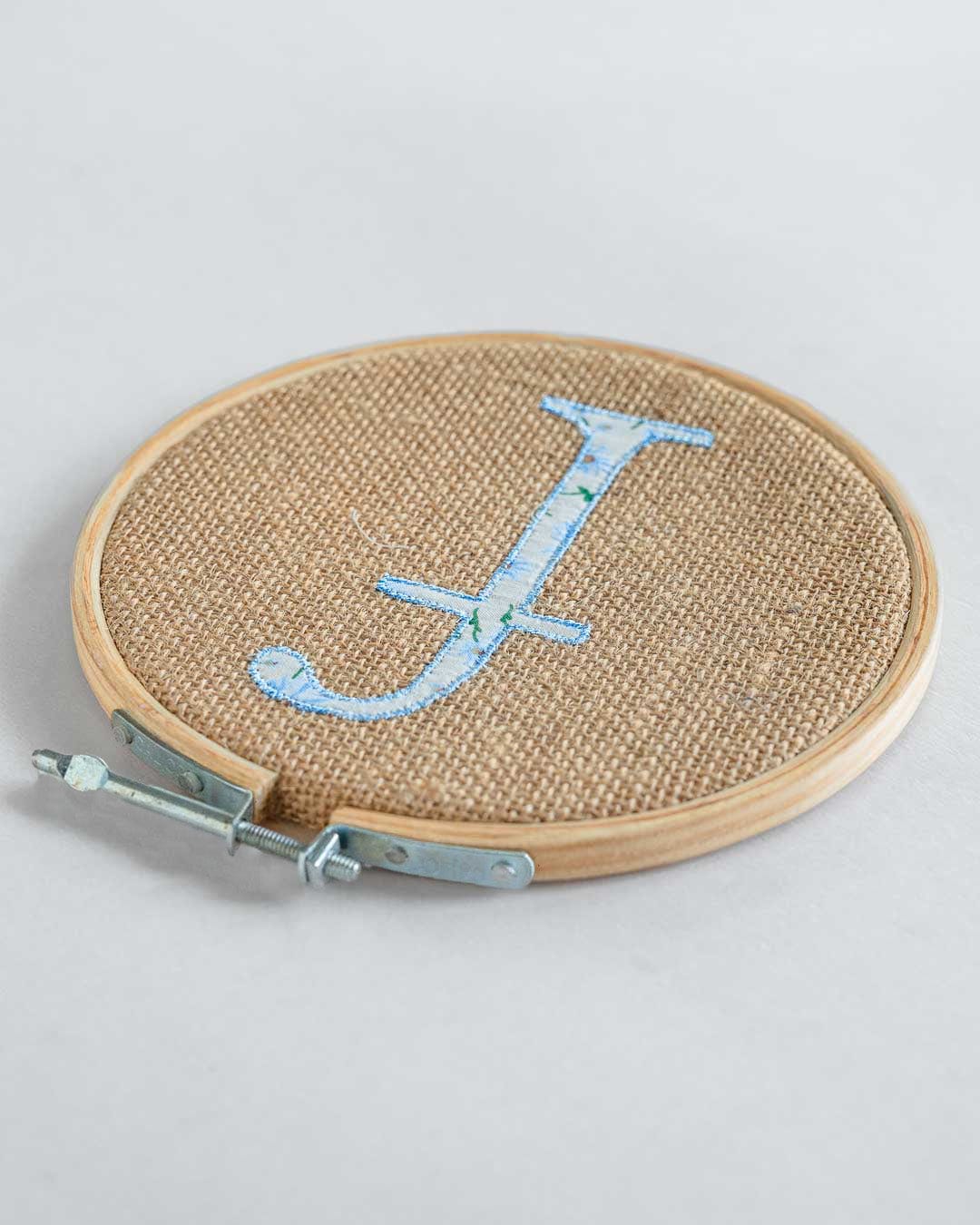 Alphabet Embroidery Hoop Wall Hanging