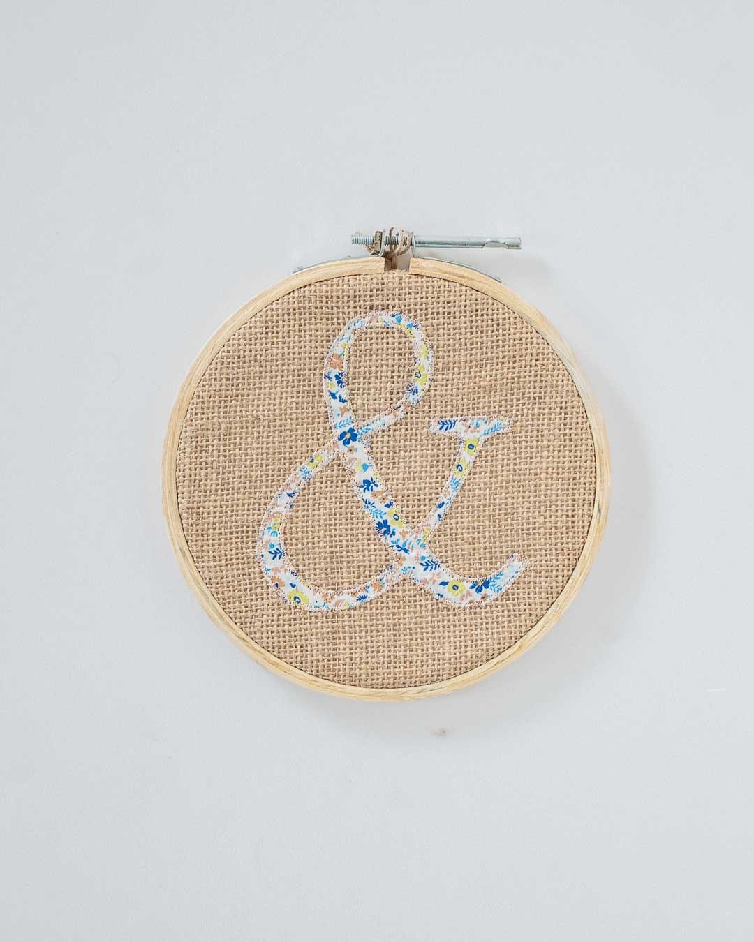Alphabet Embroidery Hoop Wall Hanging