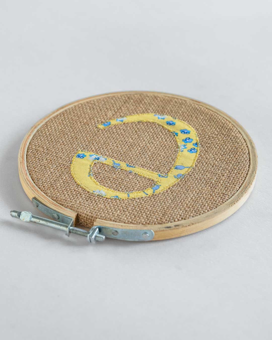 Alphabet Embroidery Hoop Wall Hanging