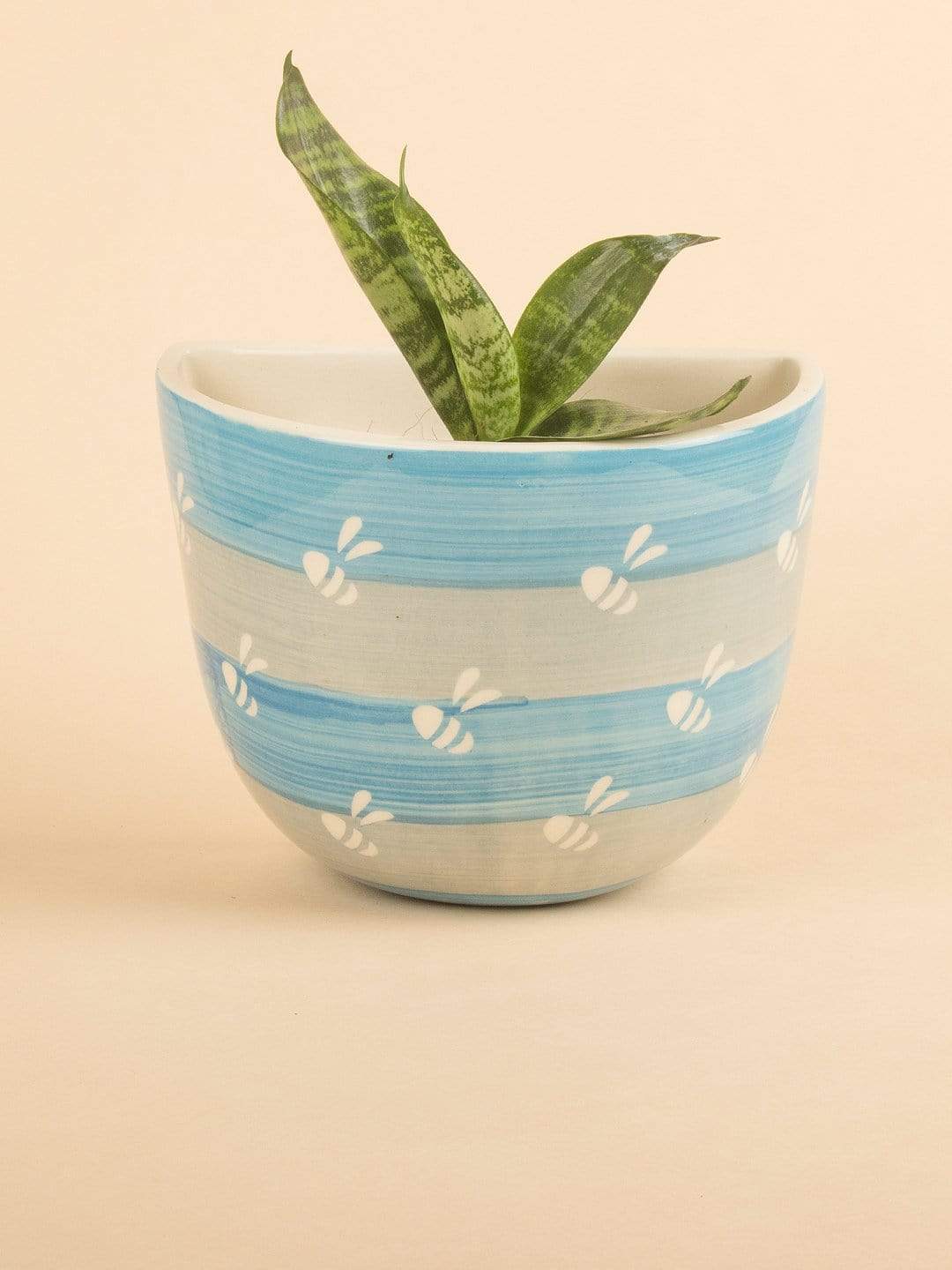 Bees Knees Wall Planter- Cerrulean Blue