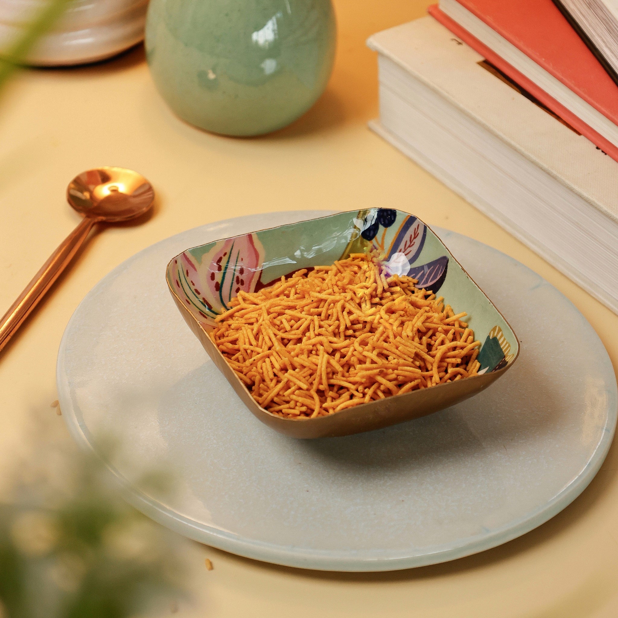 Bloom Room Metal Nut Bowl - Mint Green