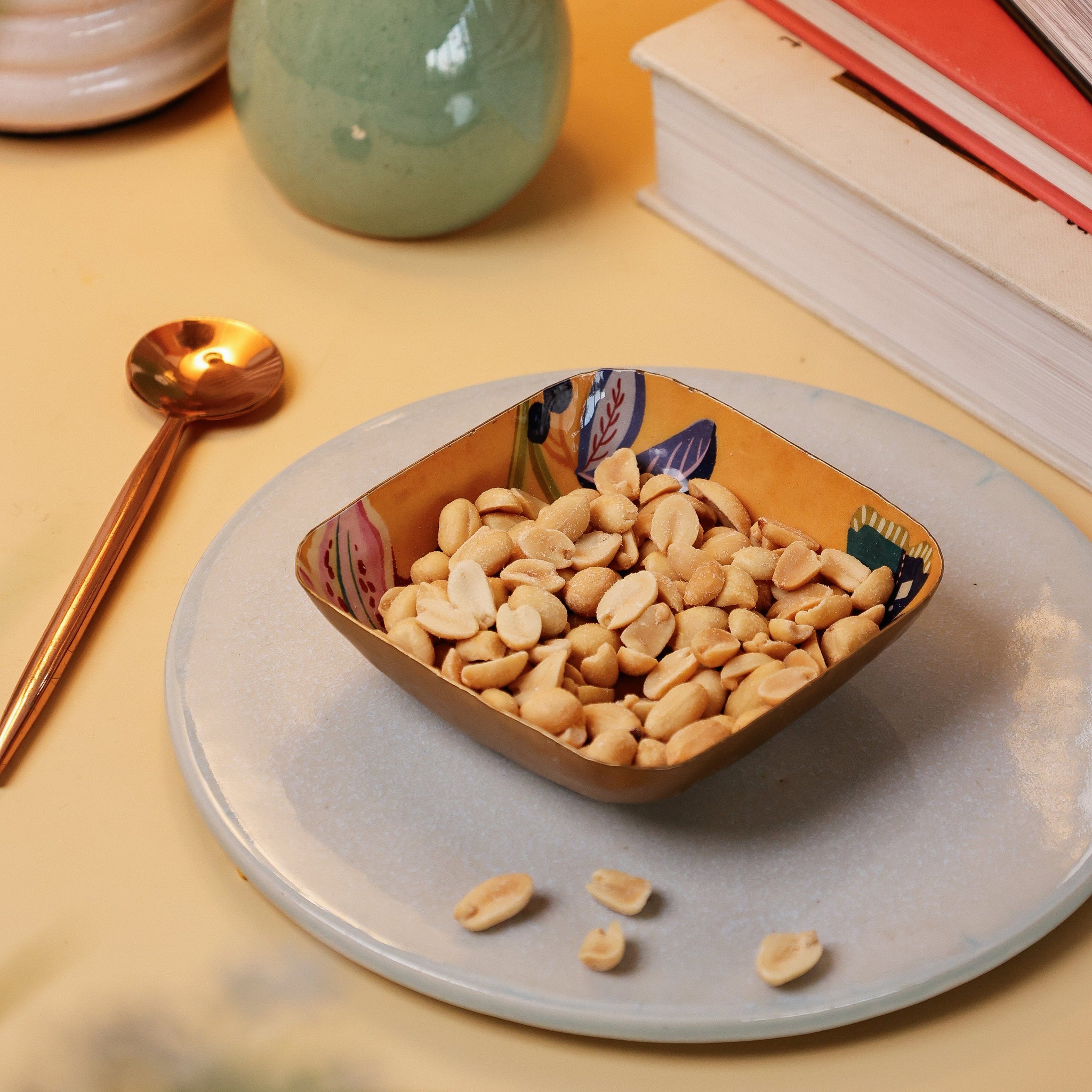 Bloom Room Metal Nut Bowl - Yellow