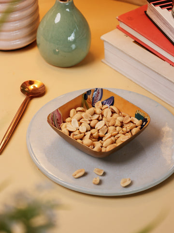 Bloom Room Metal Nut Bowl - Yellow