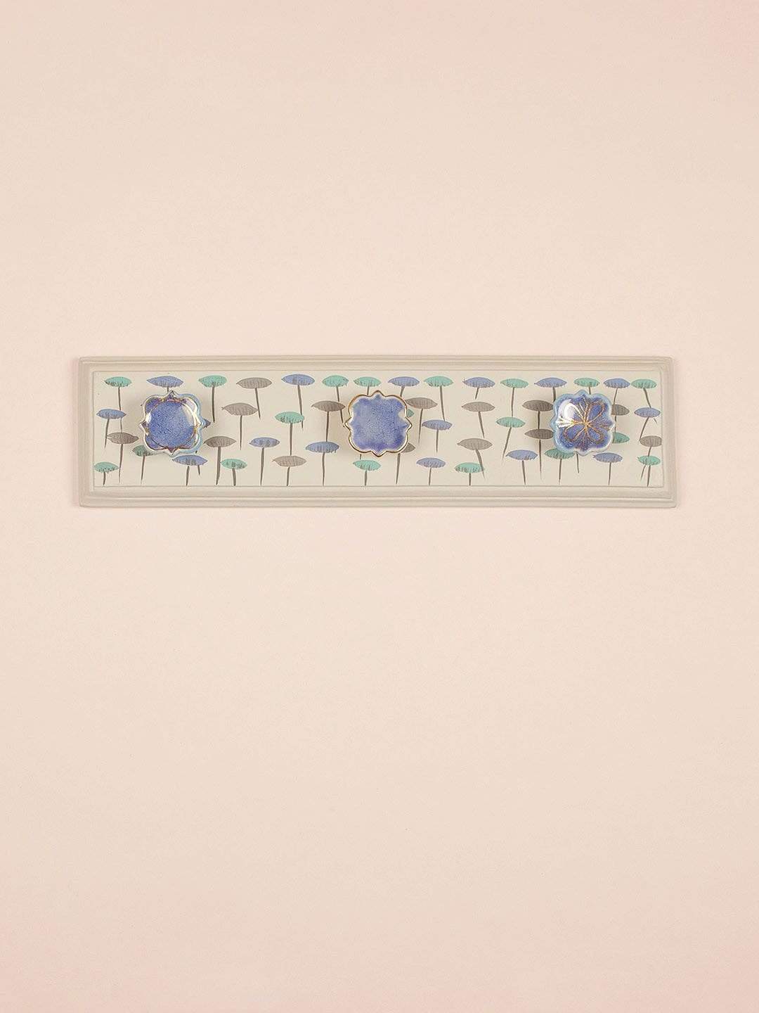 Blue Ceramic Knobs Wall Hook