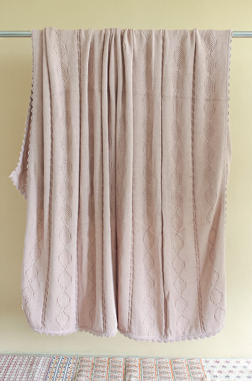 Ezra Knitted Cotton Throw