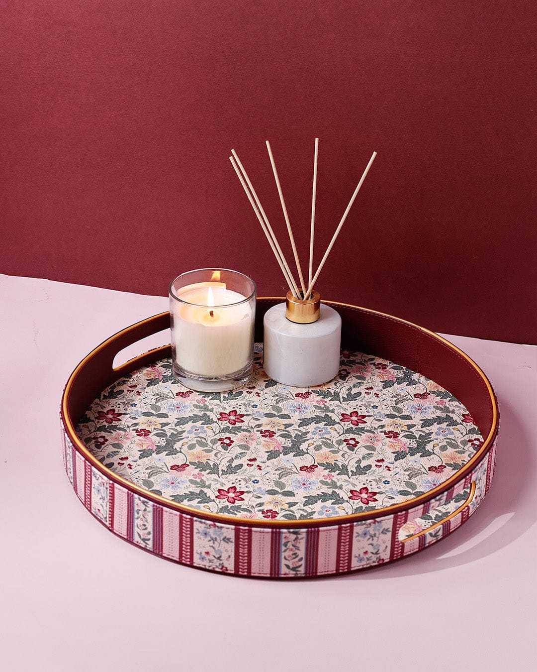 Botanica Vegan Leather Round Tray