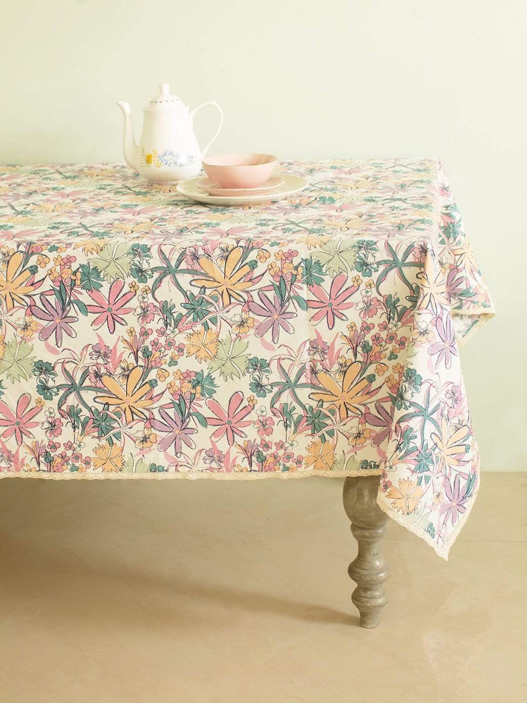 By The Beach Table Cover - Turquoise