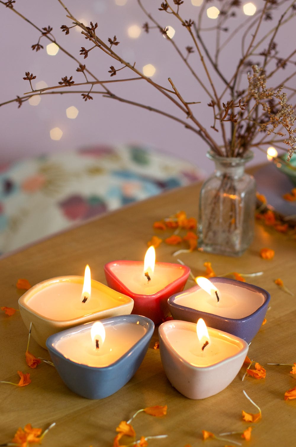 Bright Side Organic Shaped Candles Gift Set - Set of 5