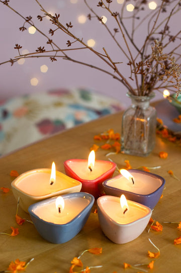 Bright Side Organic Shaped Candles Gift Set - Set of 5