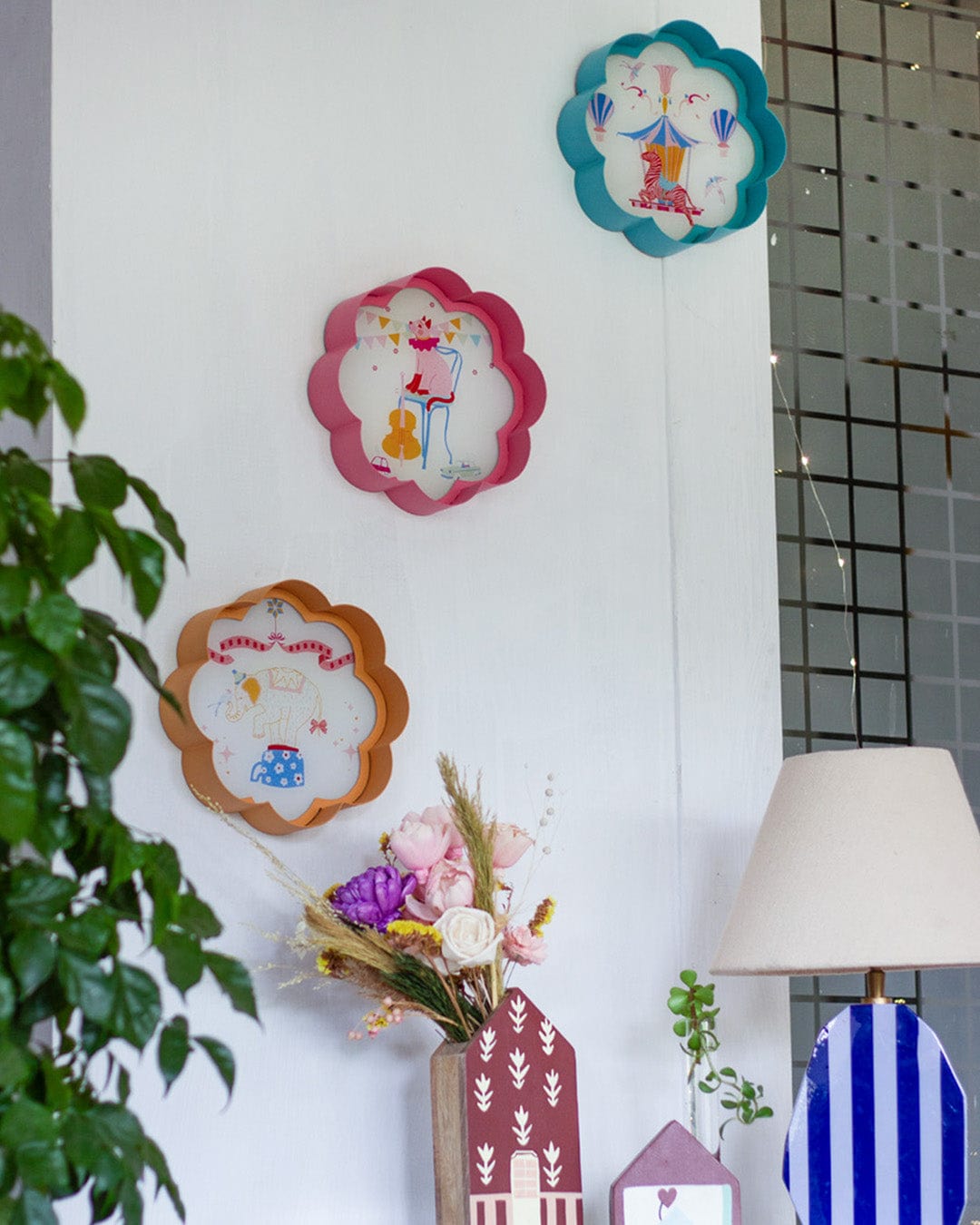 Carnival Animals Wall Art For Kids Room