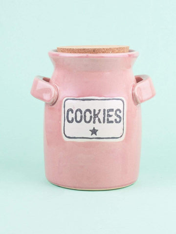 Tea Time Cork Lid Ceramic Jar