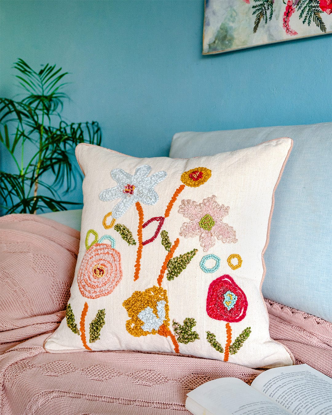 Jemima Embroidered Cushion Cover