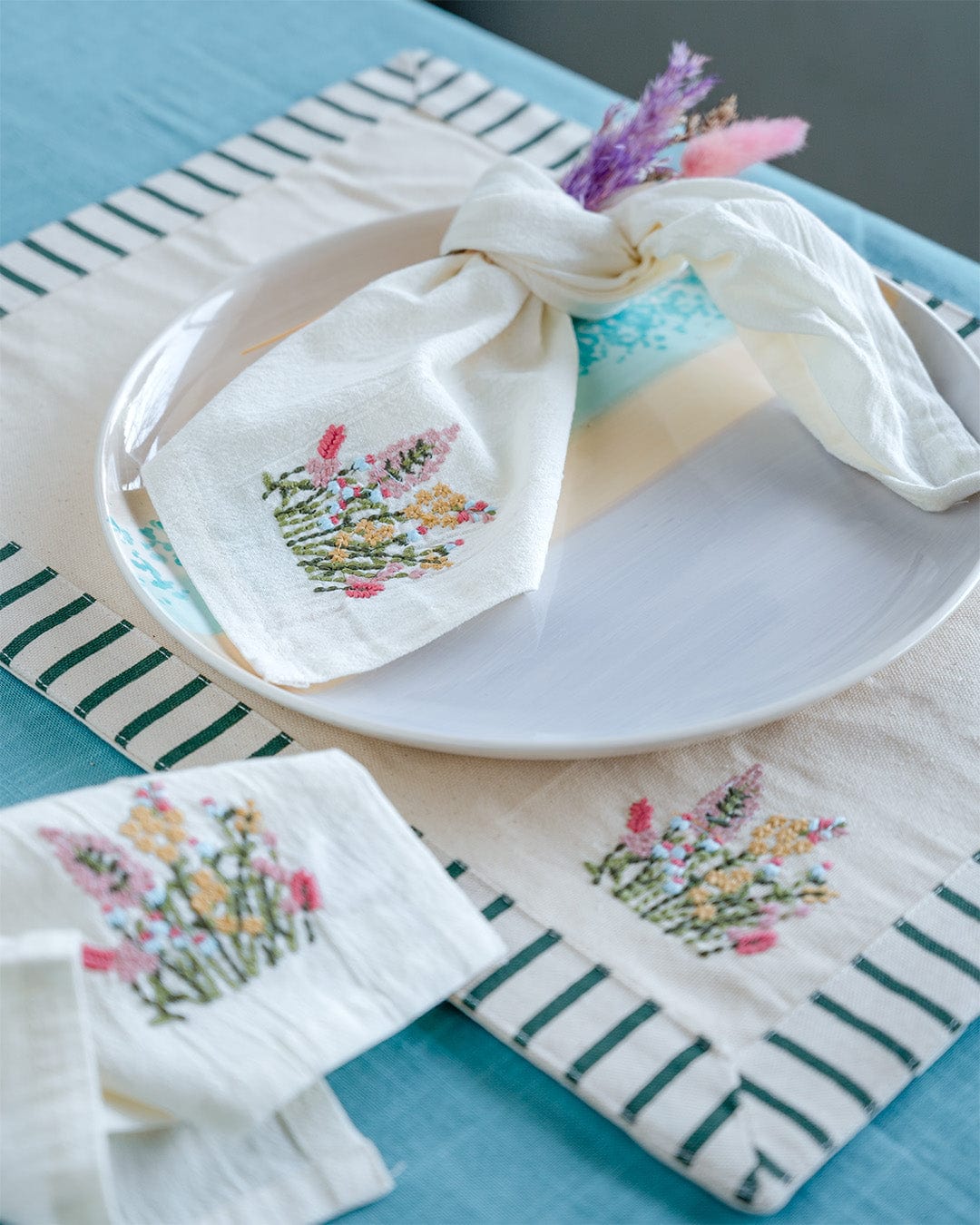 Let Love Bloom Napkin - Set Of 4