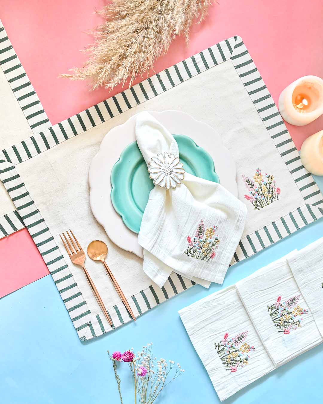 Let Love Bloom Table Mat - Set Of 4