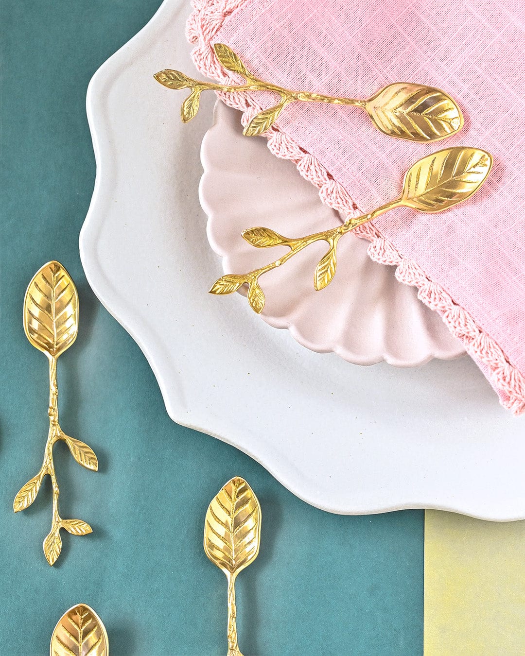 Not So Green Leaf Dessert Spoon- Set Of 6