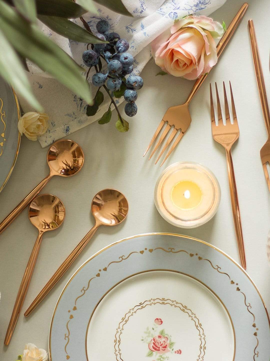 Perfect Kitchen Dessert Spoon-Rose Gold- Set of 6