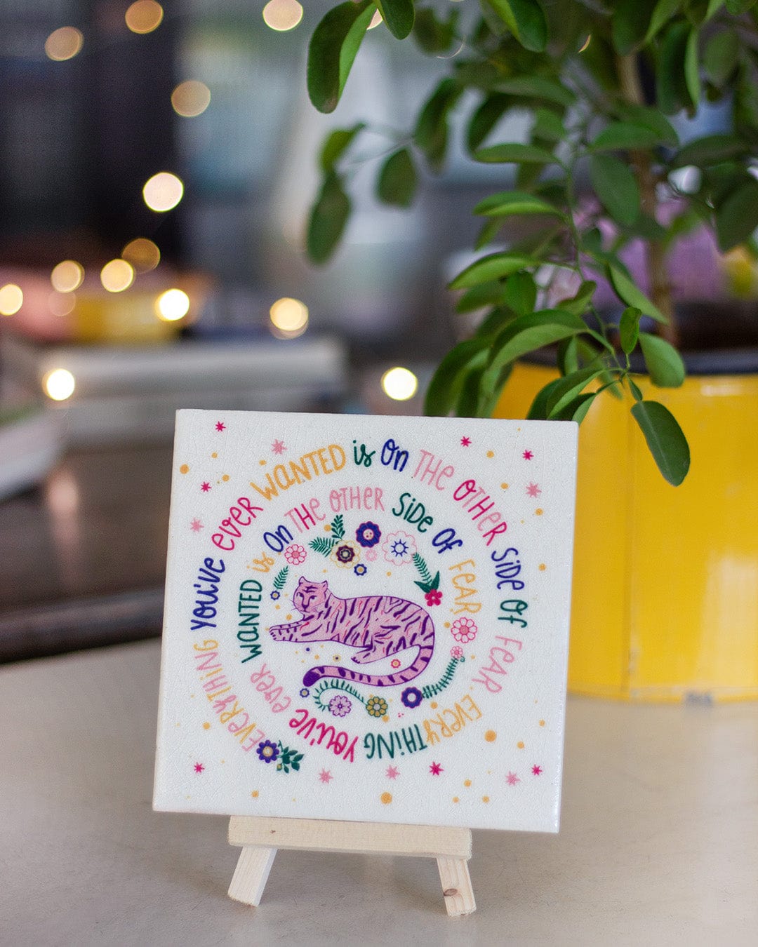 On the Other Side Tile Decor & Stand