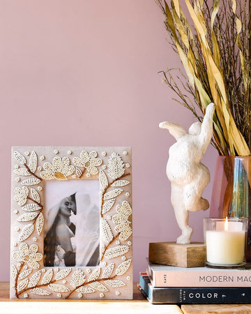 Full Moon Beaded Photoframe