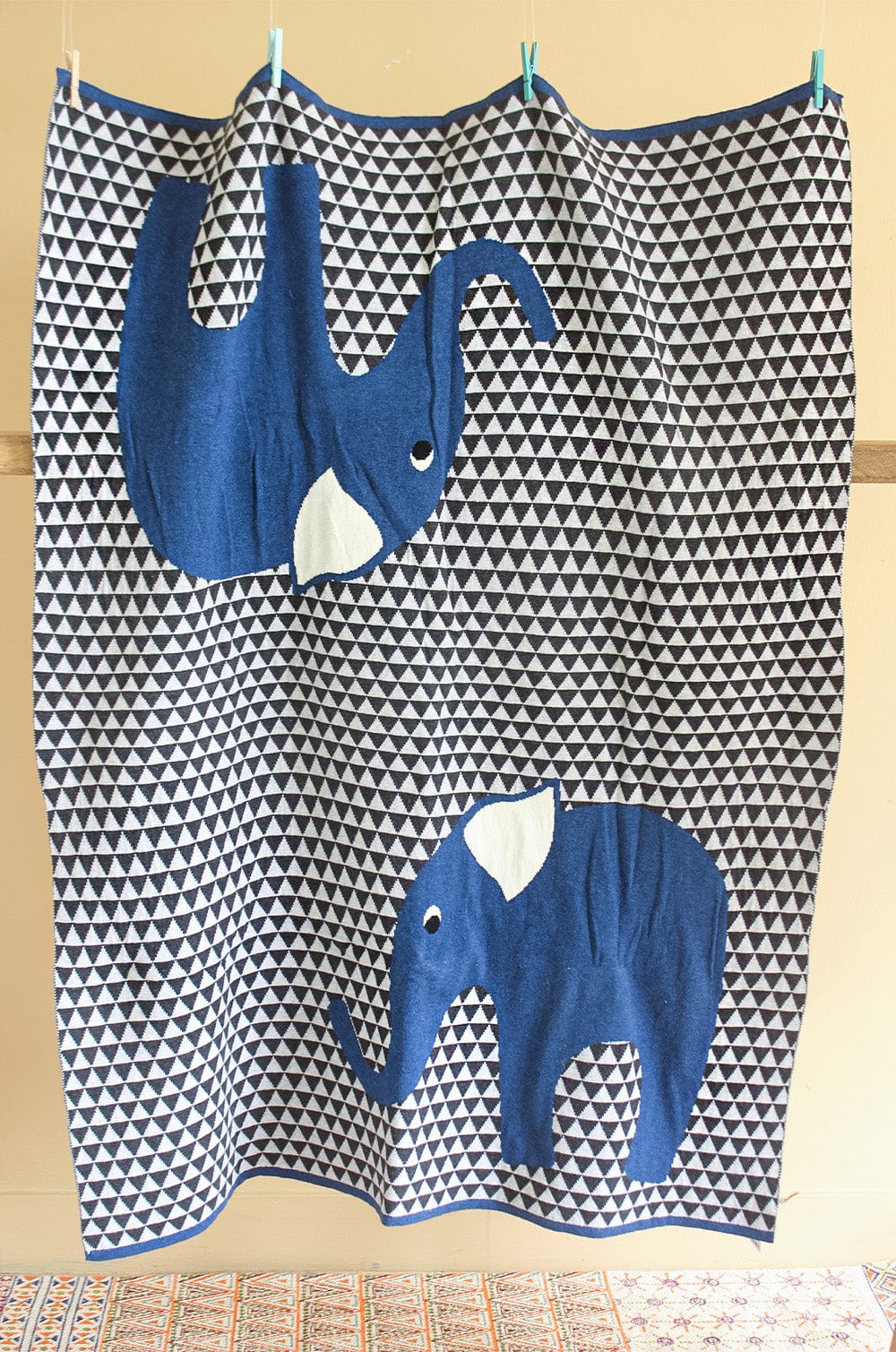 Ellie Knitted Cotton Baby Blanket