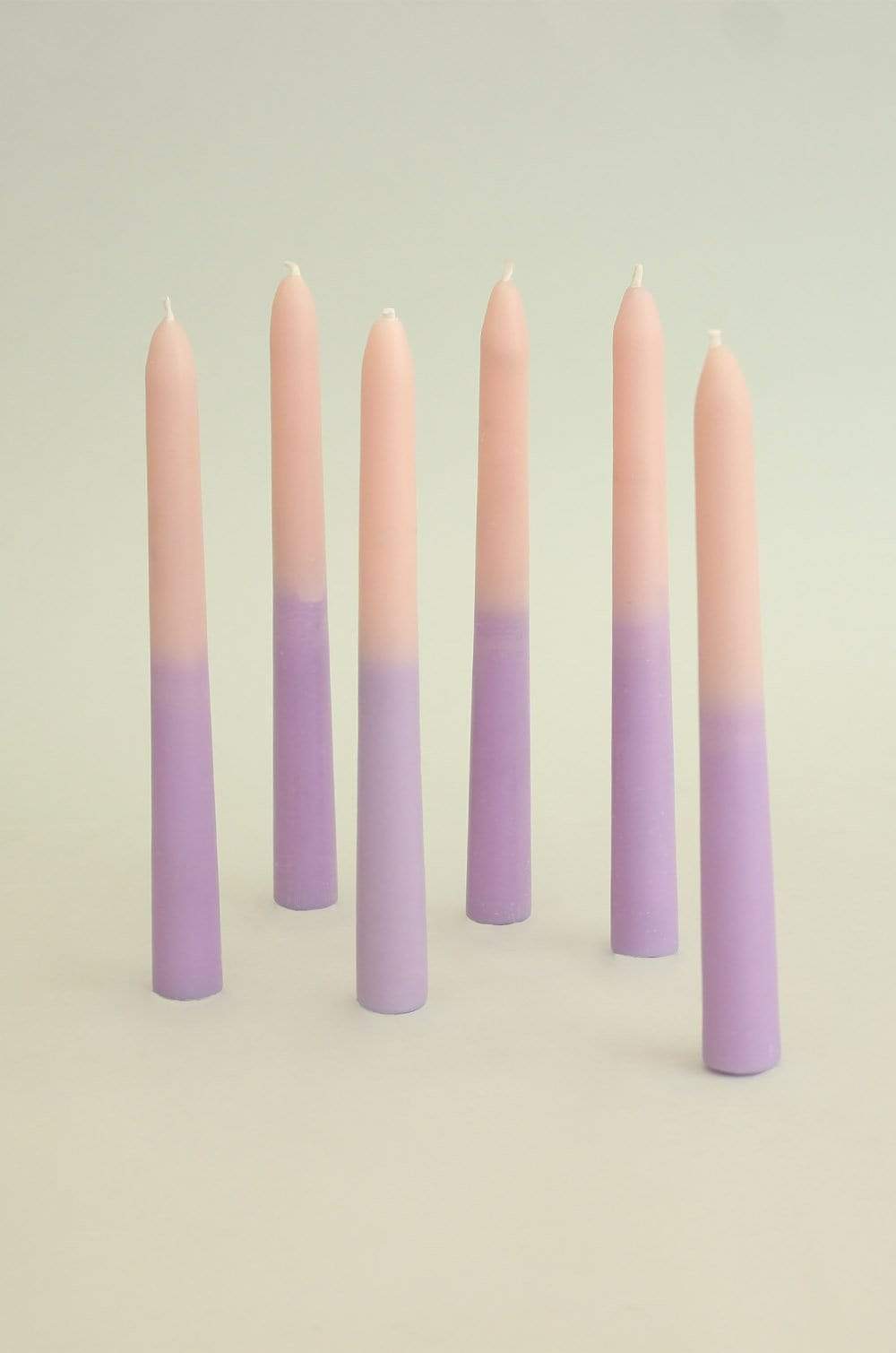 Half & Half Tapered Candles - Set of 6