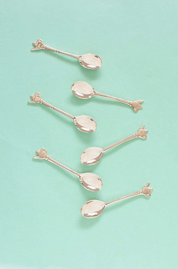 Kettle Handle Dessert Spoons- Set Of 6