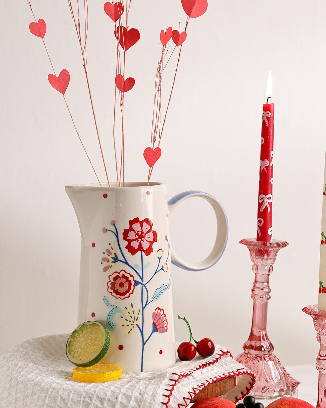 Arunya Handpainted Ceramic Pitcher