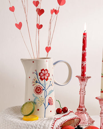 Arunya Handpainted Ceramic Pitcher