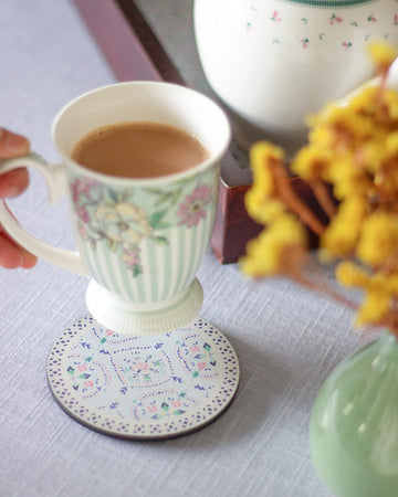 Tile Garden Wooden Coasters - Set of 4