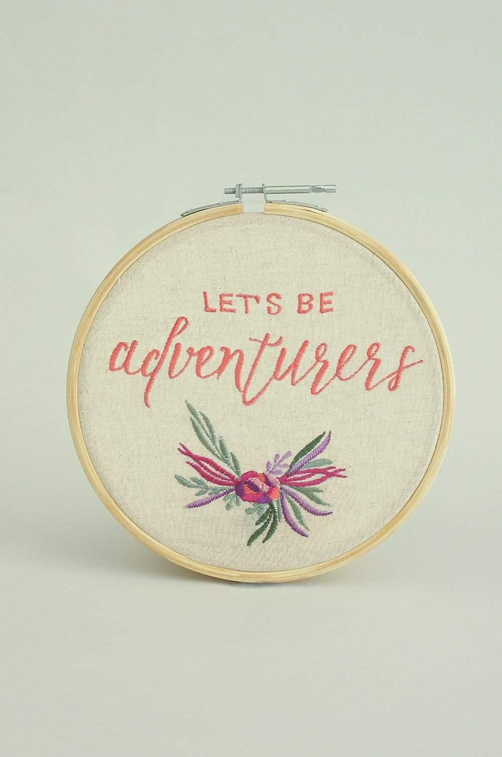 Let's Be Adventurers Wall Hoop