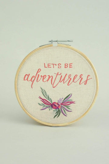 Let's Be Adventurers Wall Hoop